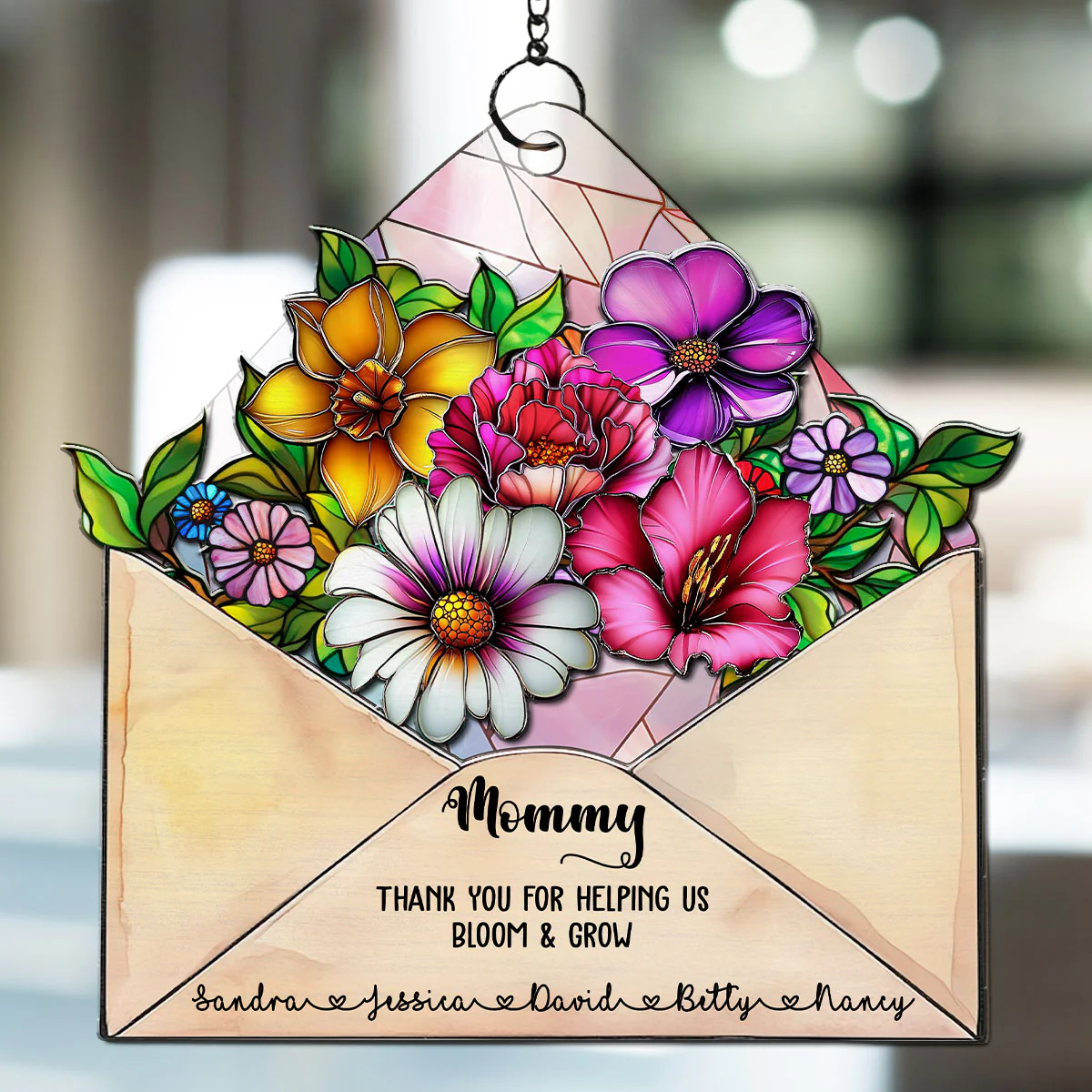 Envelope For Best Mom - Personalized Custom Suncatcher - Image 4
