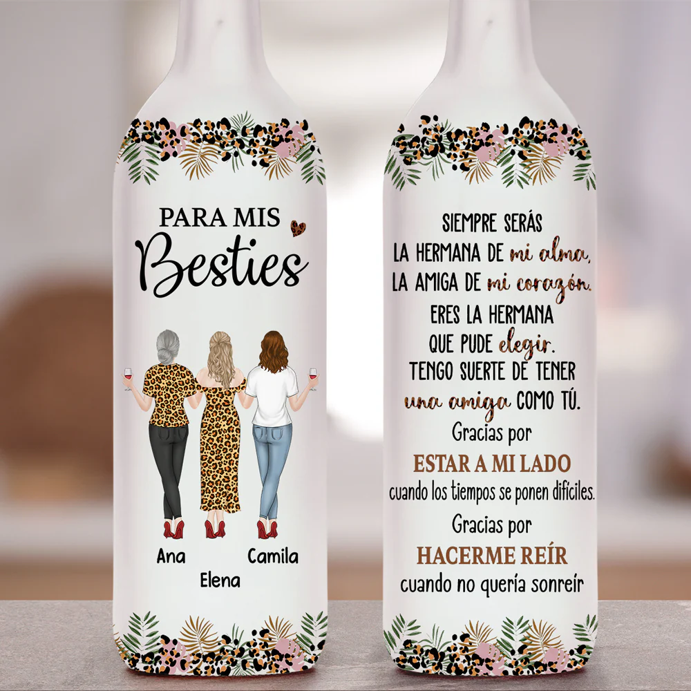 Eres Mi Hermana Del Alma – Lámpara De Botella Personalizada - Image 3