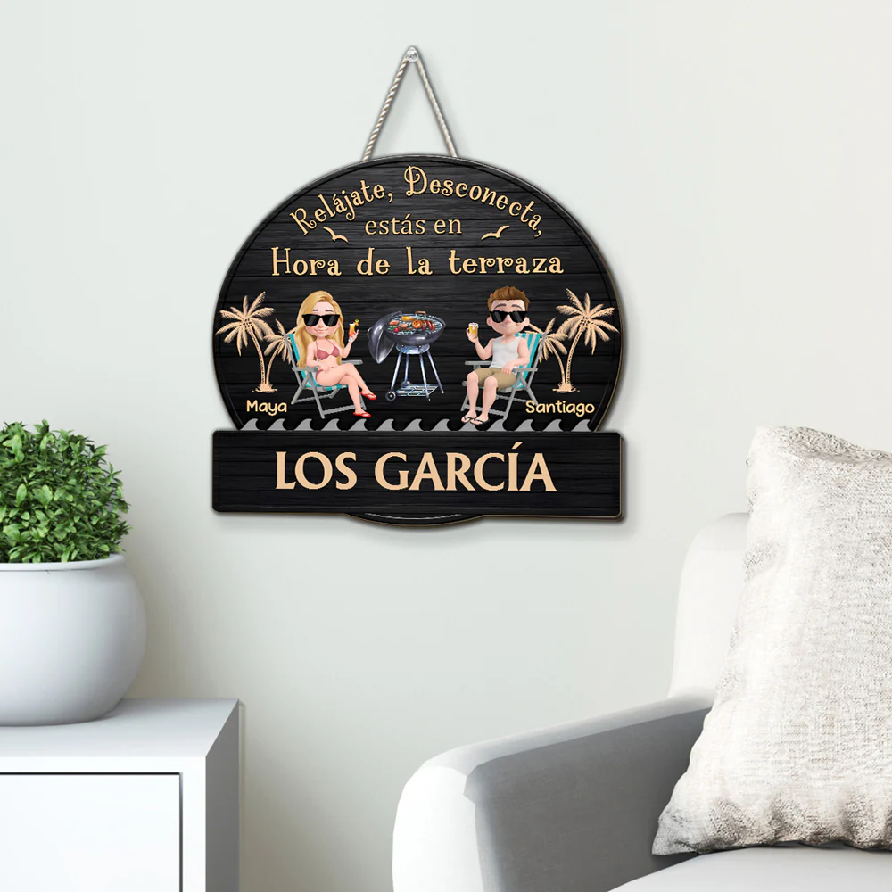 Es Hora Del Patio – Letrero De Madera Personalizado - Image 4