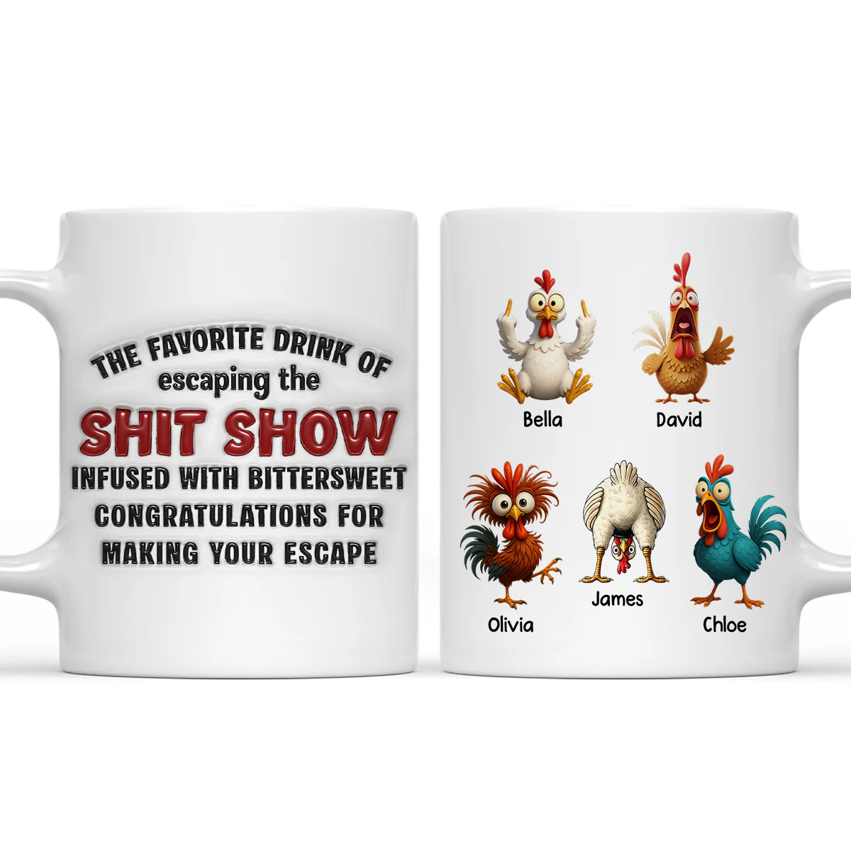 Escape With Your Favorite Drink - Personalized Custom 3D Inflated Effect Mug