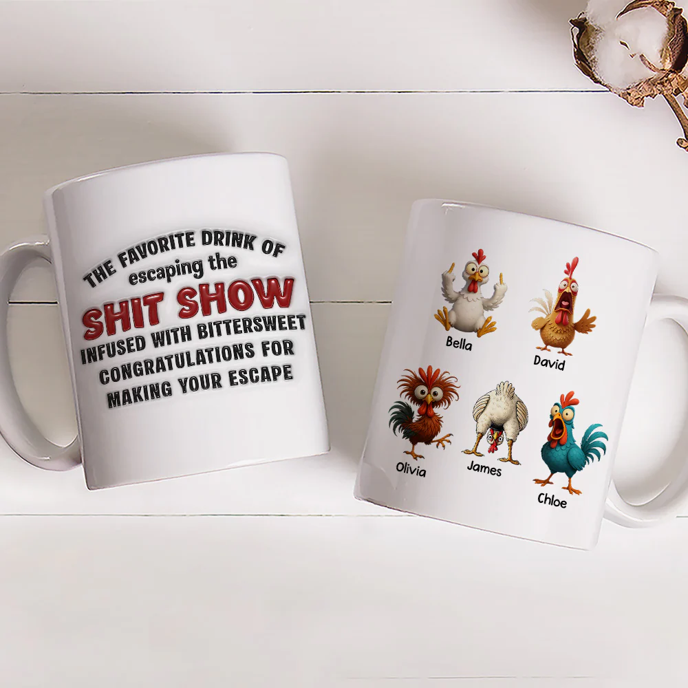 Escape With Your Favorite Drink - Personalized Custom 3D Inflated Effect Mug - Image 2