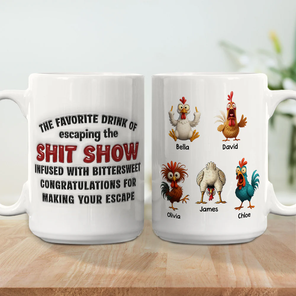 Escape With Your Favorite Drink - Personalized Custom 3D Inflated Effect Mug - Image 3