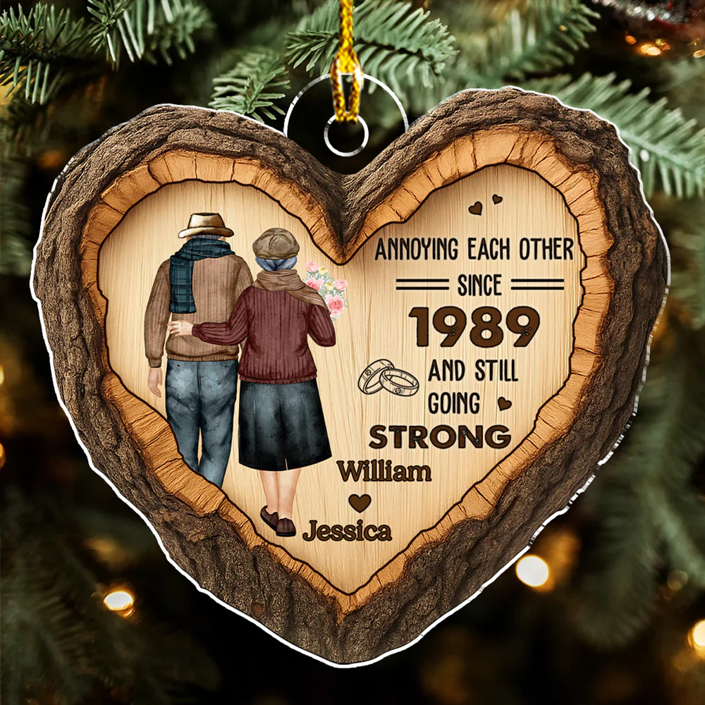 Eternal Love Carving - Personalized Custom Acrylic Ornament - Image 4
