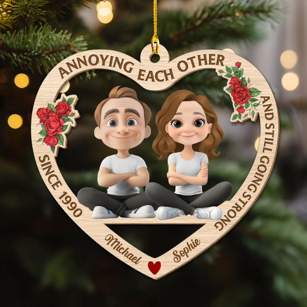 Eternal Love - Personalized Custom Wood Ornament - Image 5