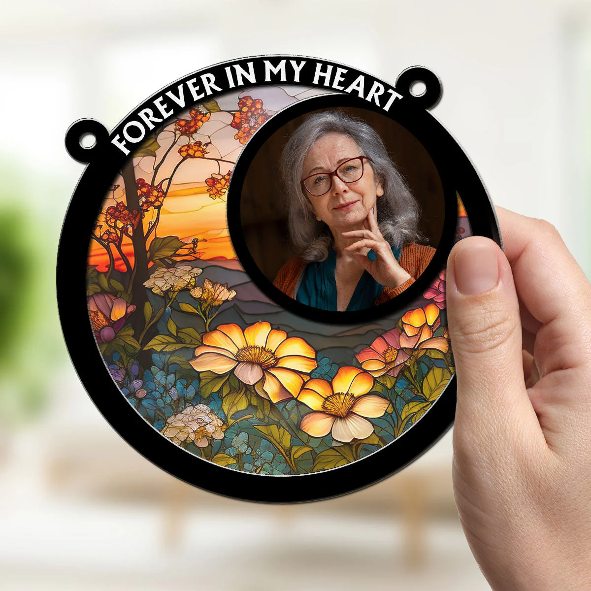 Eternally In My Heart - Personalized Custom Suncatcher - Image 3