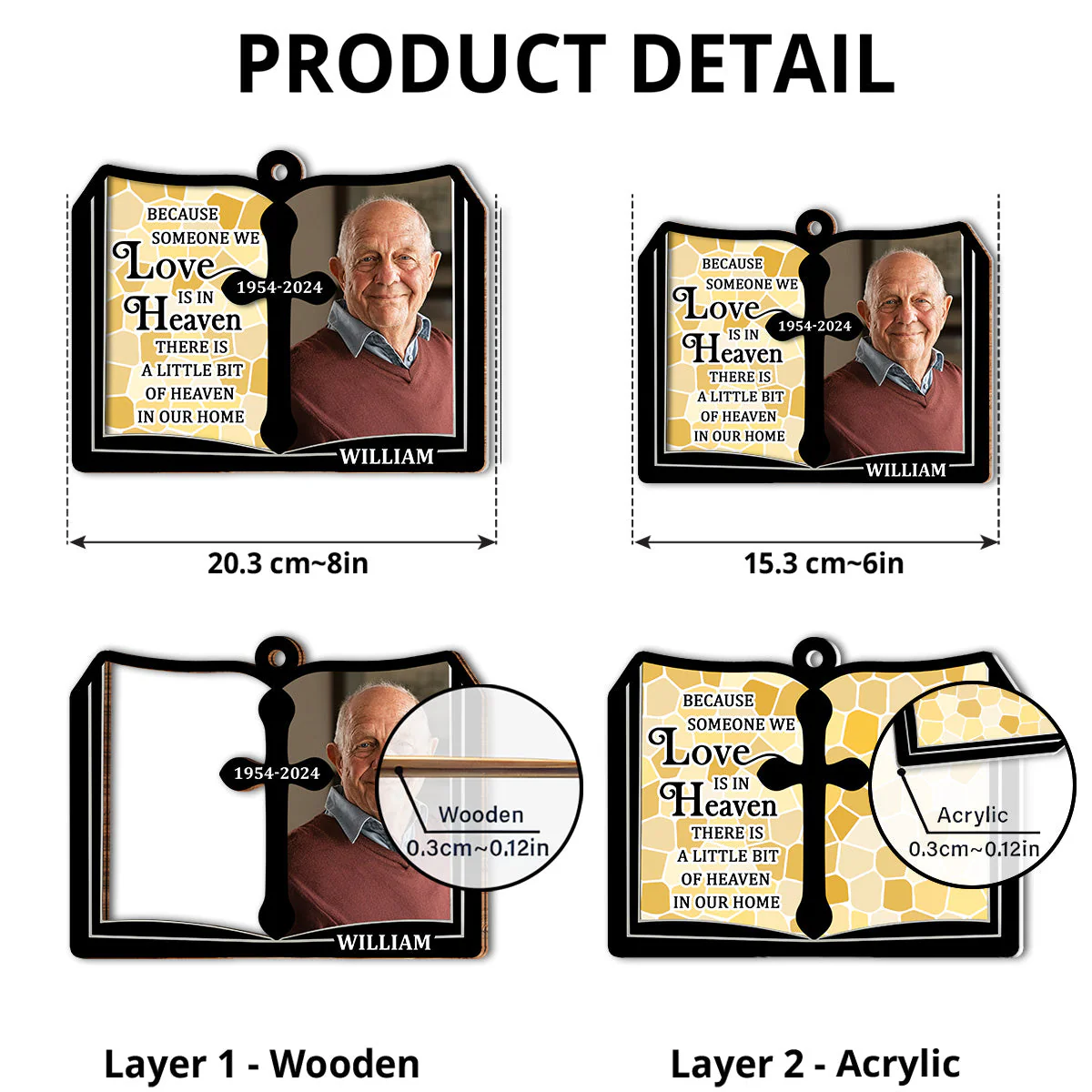 Even Though You Flew Away - Personalized Custom Suncatcher - Image 5