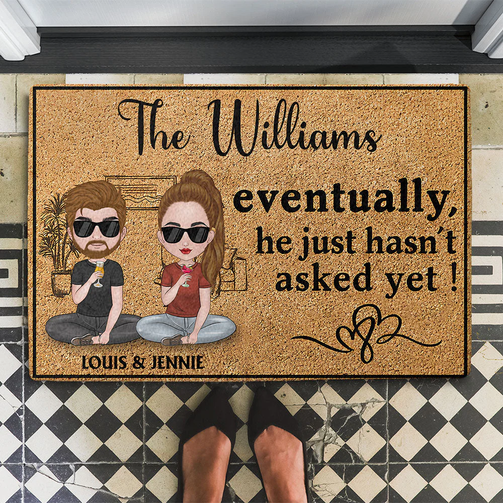 Eventually He Just - Personalized Custom Doormat - Image 4