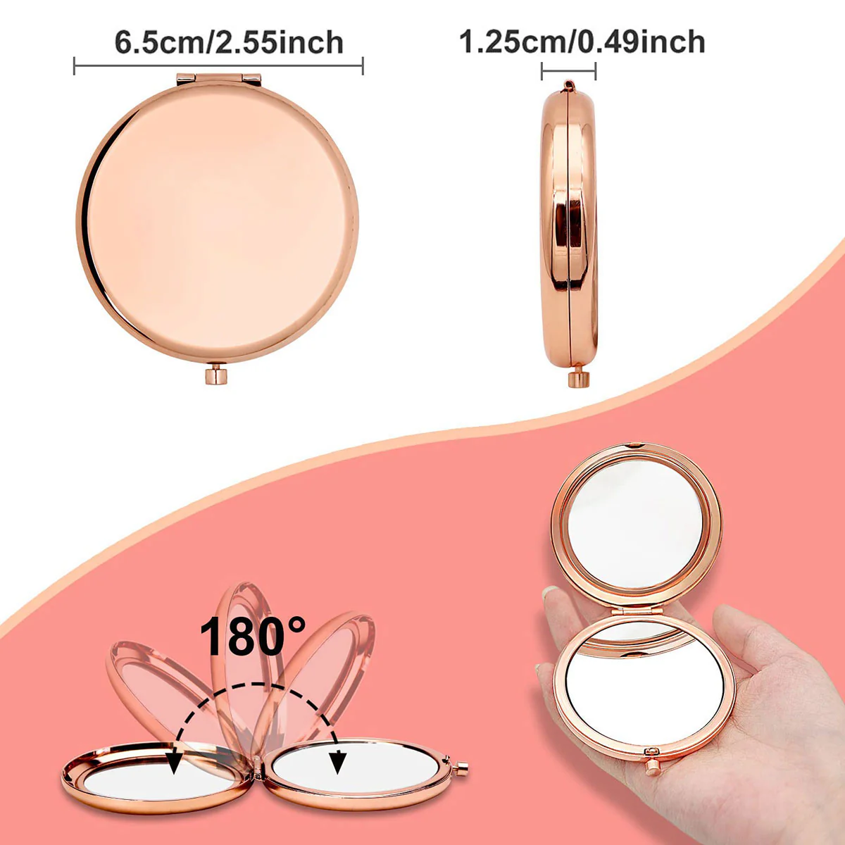 Every Best Friend Is A Special Flower - Personalized Custom Compact Mirror - Image 5