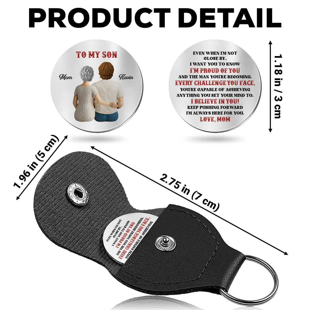 Every Challenge You Face - Personalized Custom Pocket Hug - Image 5