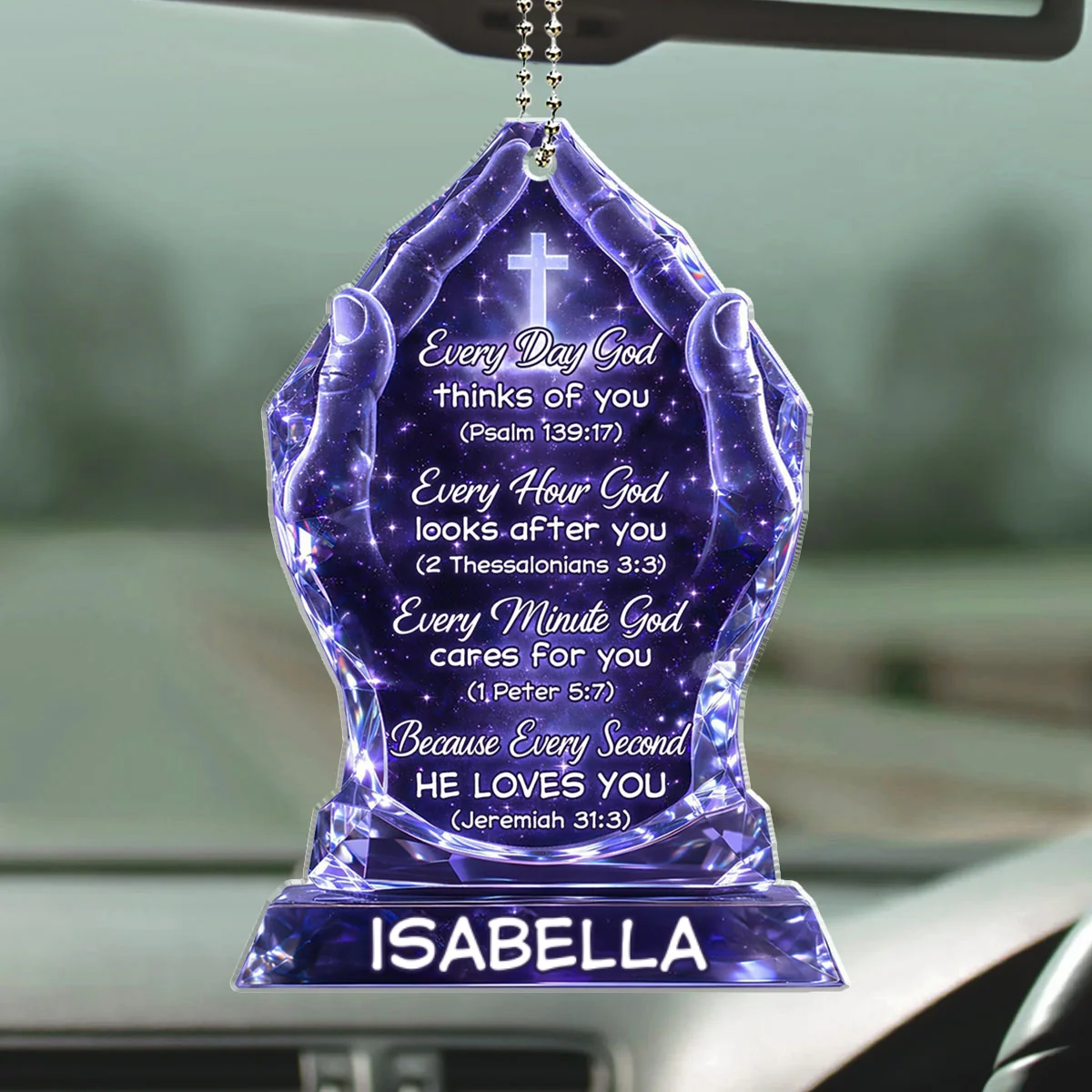 Every Day God Thinks Of You - Personalized Custom Car Ornament - Image 5
