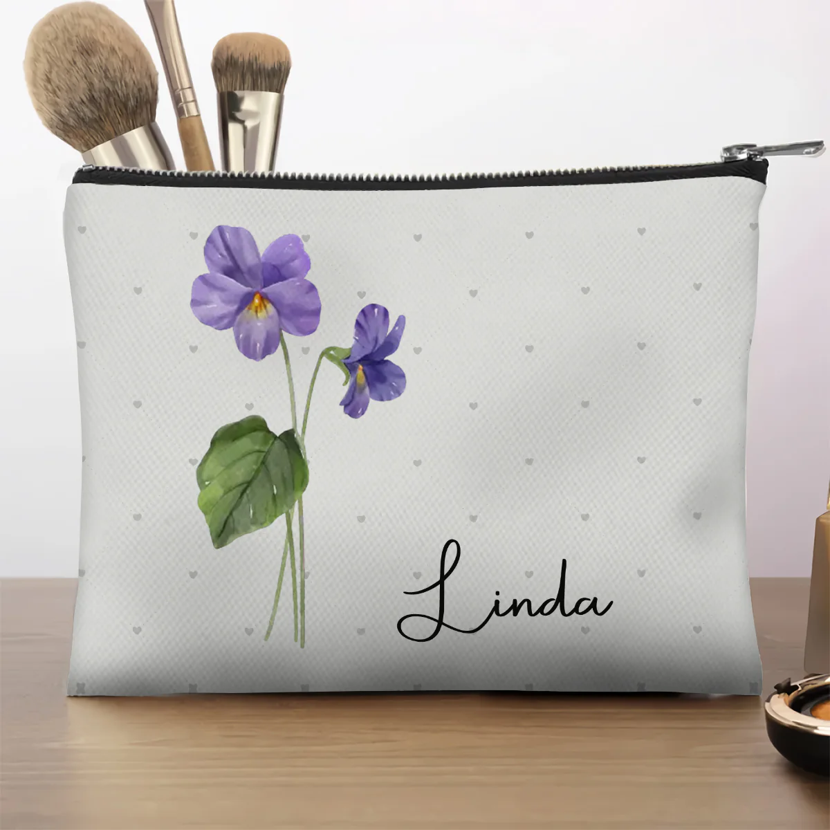 Every Flower Blooms In Its Own Time - Personalized Custom Cosmetic Bag