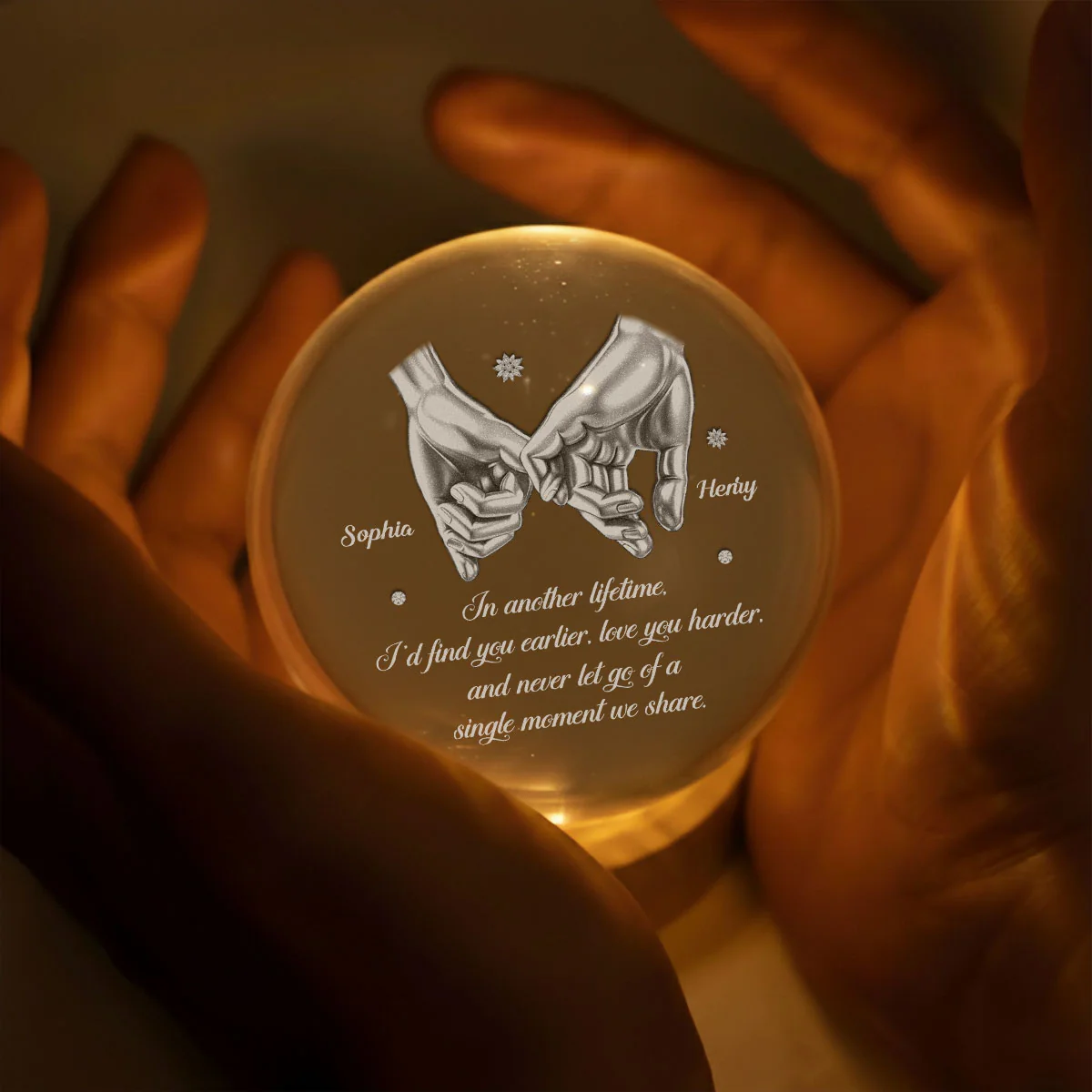 Every Single Moment - Personalized Custom Crystal Globe Lamp - Image 4