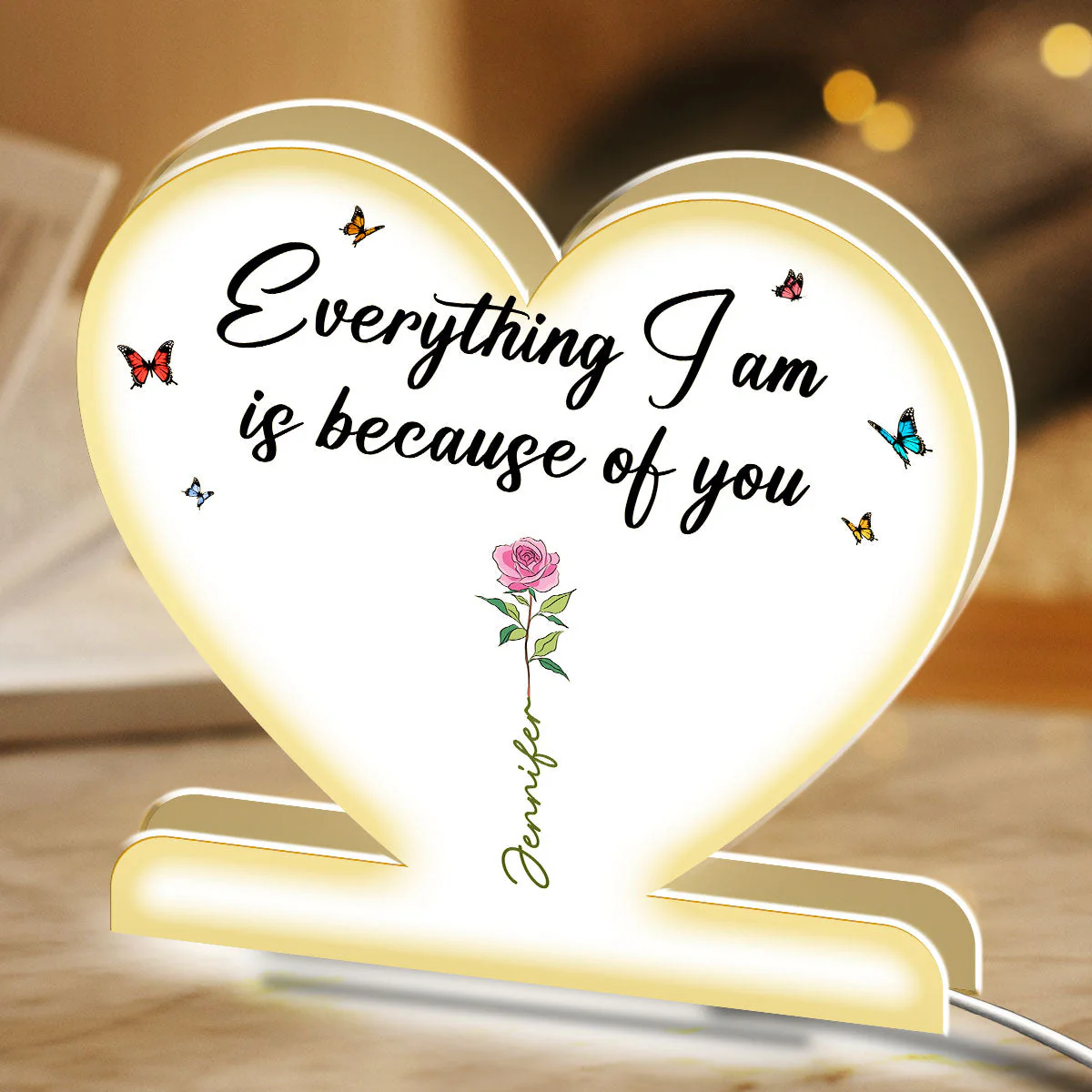 Everything Is Because Of You - Personalized Custom Light Box - Image 2