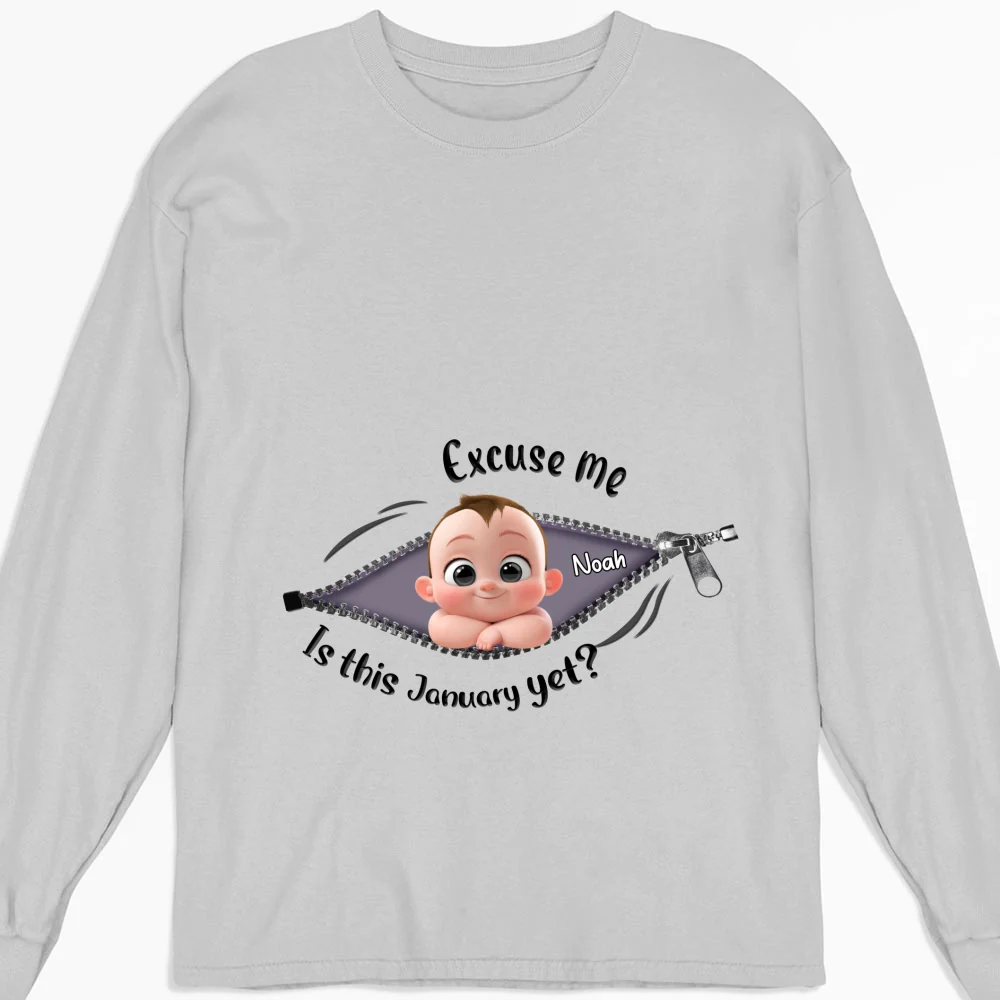 Expecting Parents Excuse Me Is It Yet - Personalized Custom Shirt - Image 11