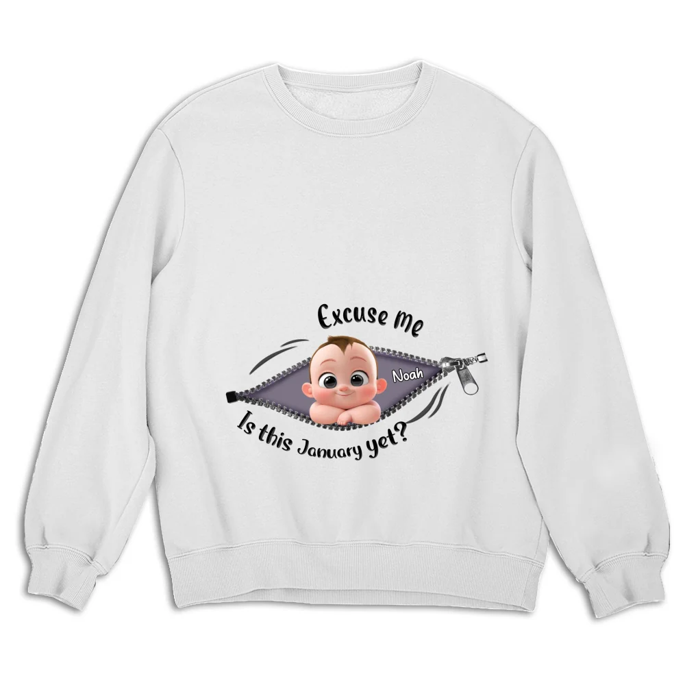 Expecting Parents Excuse Me Is It Yet - Personalized Custom Shirt - Image 13