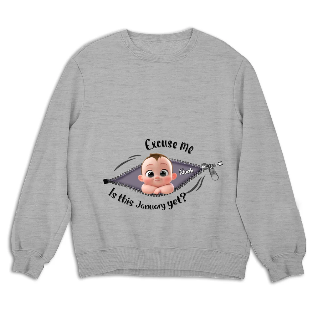 Expecting Parents Excuse Me Is It Yet - Personalized Custom Shirt - Image 14