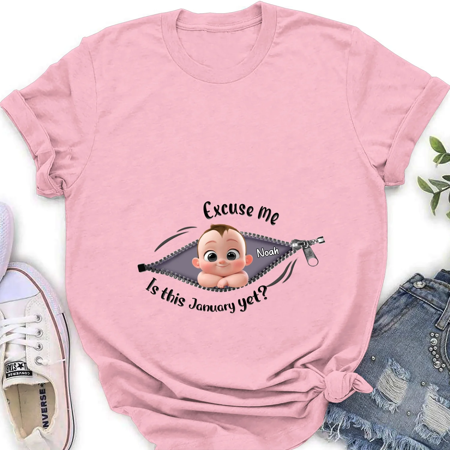 Expecting Parents Excuse Me Is It Yet - Personalized Custom Shirt - Image 18