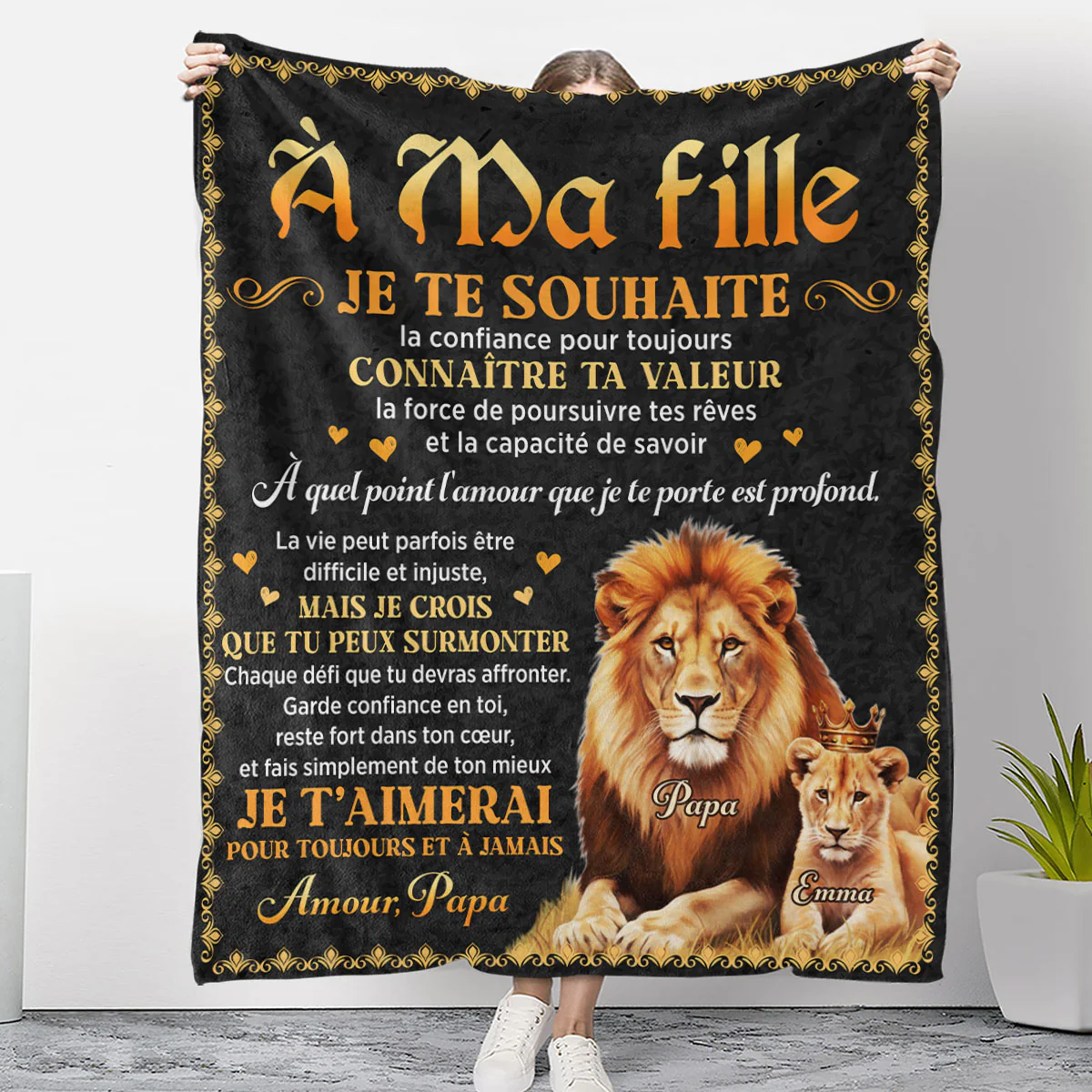Fais Simplement De Ton Mieux – Couverture Polaire Personnalisée