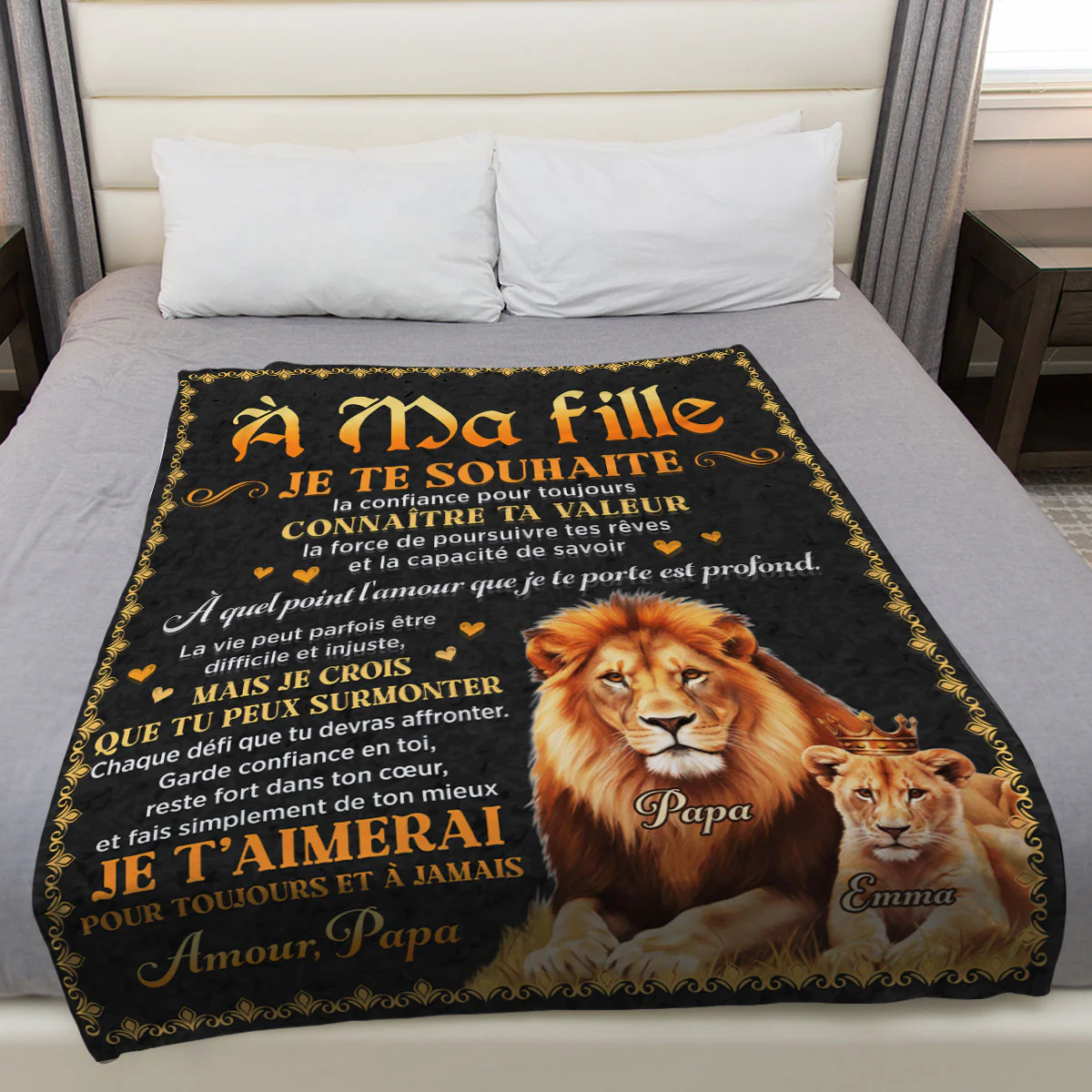Fais Simplement De Ton Mieux – Couverture Polaire Personnalisée - Image 3