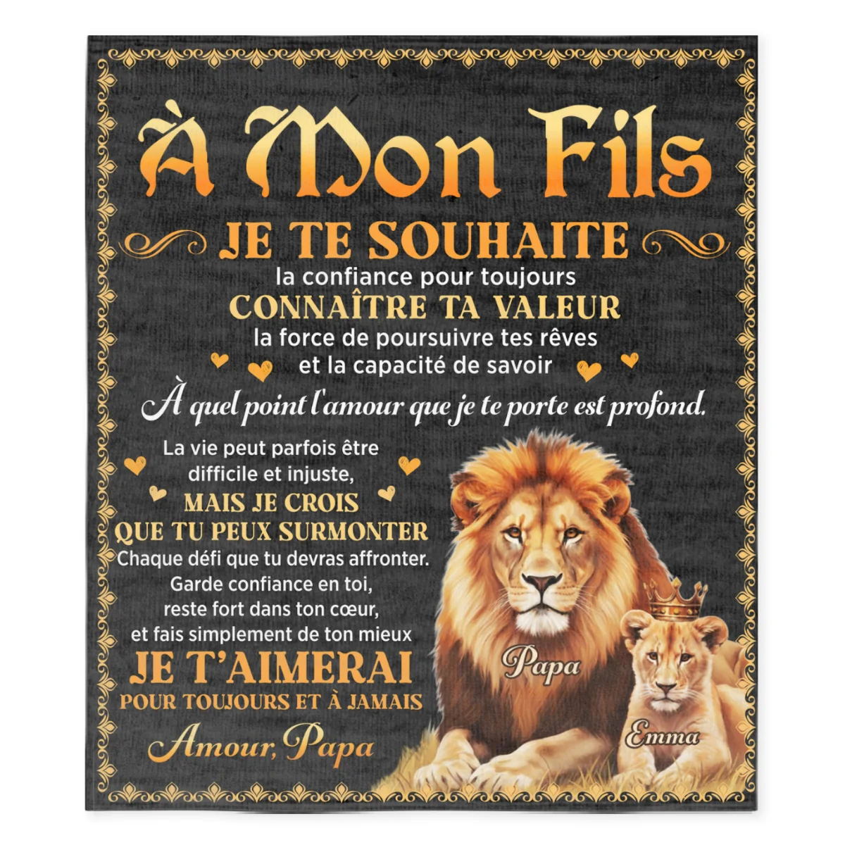 Fais Simplement De Ton Mieux – Couverture Polaire Personnalisée - Image 6