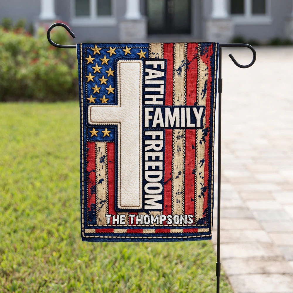 Faith Freedom - Personalized Custom Flag - Image 3
