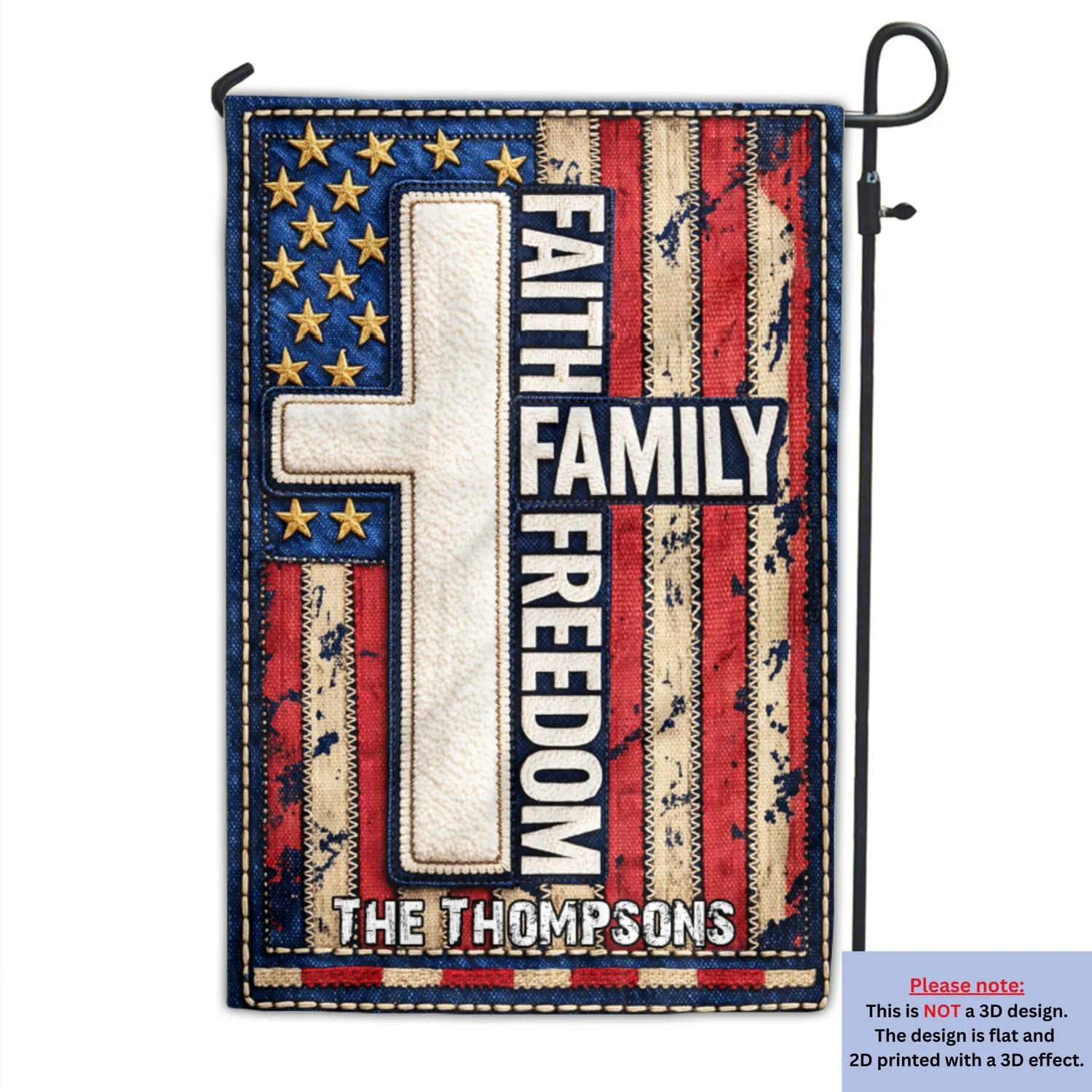 Faith Freedom - Personalized Custom Flag - Image 6