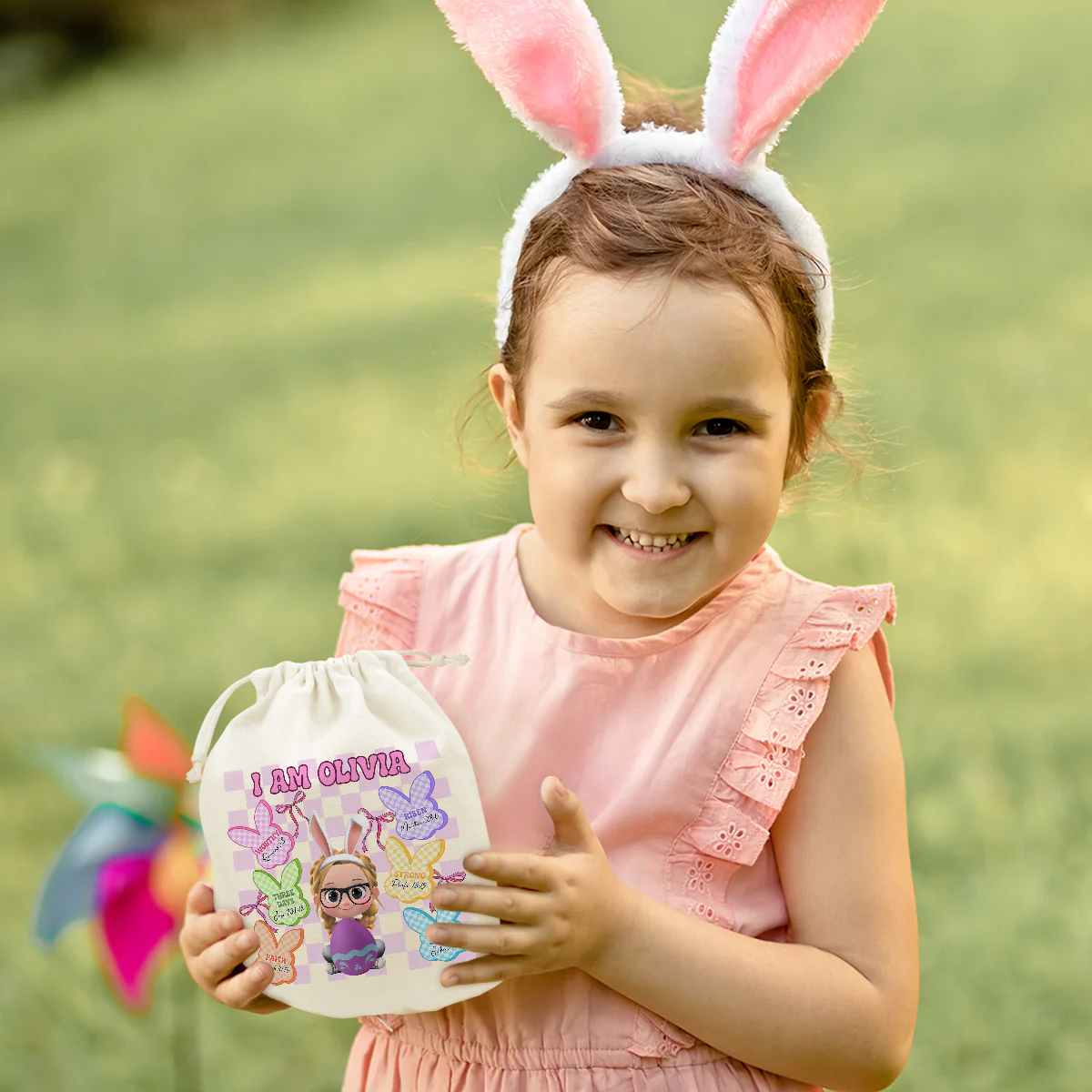 Faithful Easter Bunnies - Personalized Custom Favor Bag - Image 2