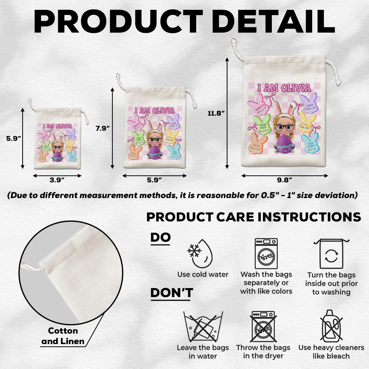 Faithful Easter Bunnies - Personalized Custom Favor Bag - Image 5