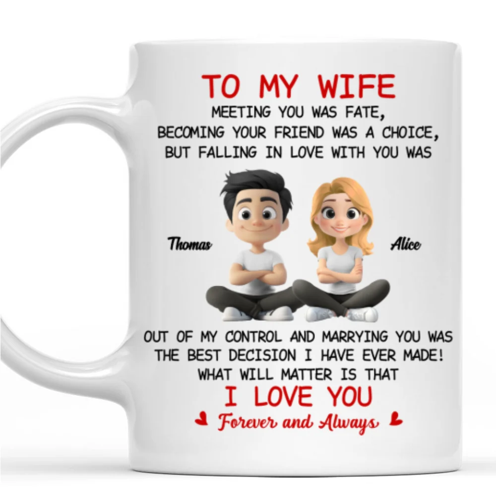 Falling In Love With You - Personalized Custom Coffee Mug - Image 7