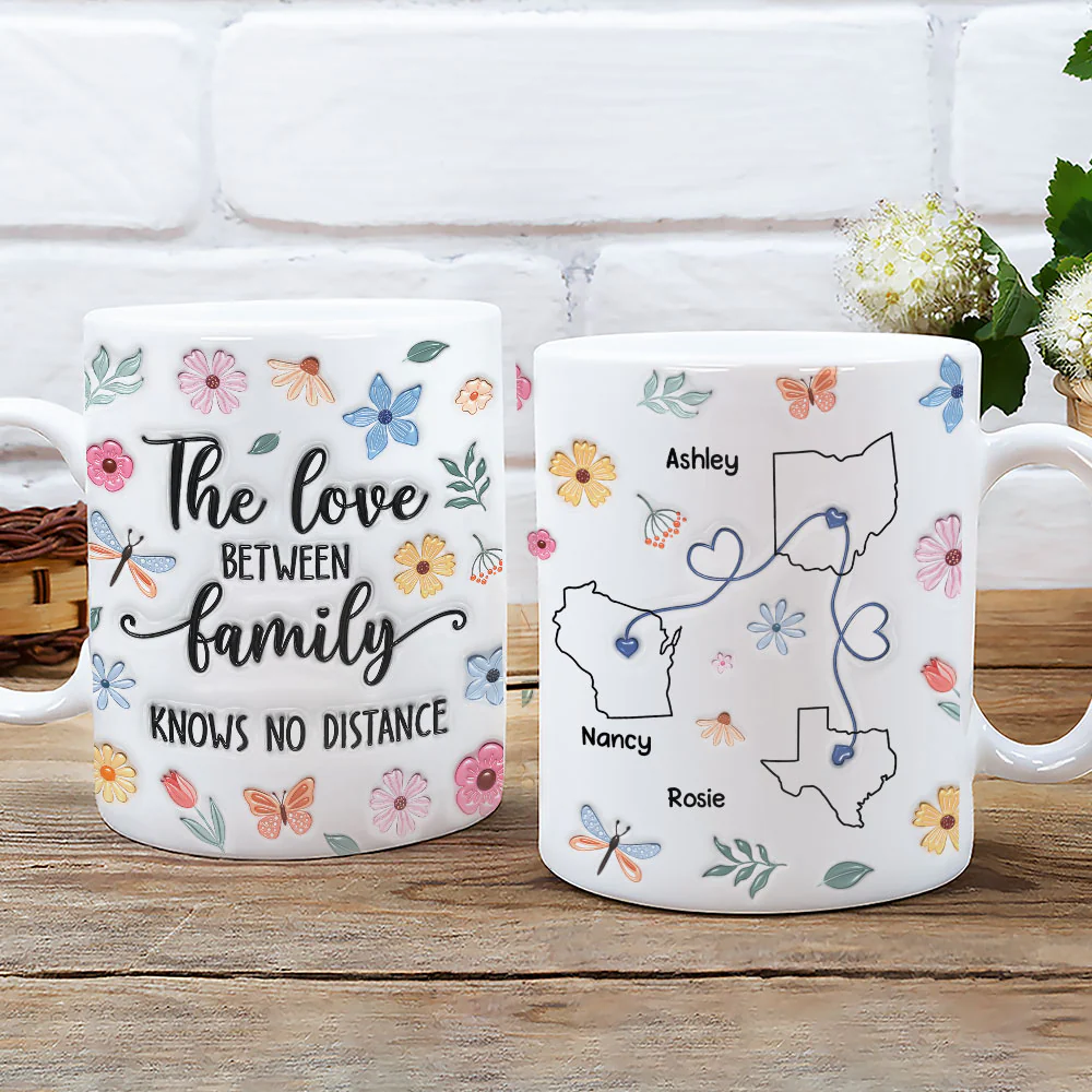 Family Bonds Last Forever Strong - Personalized Custom 3D Inflated Effect Mug - Image 2