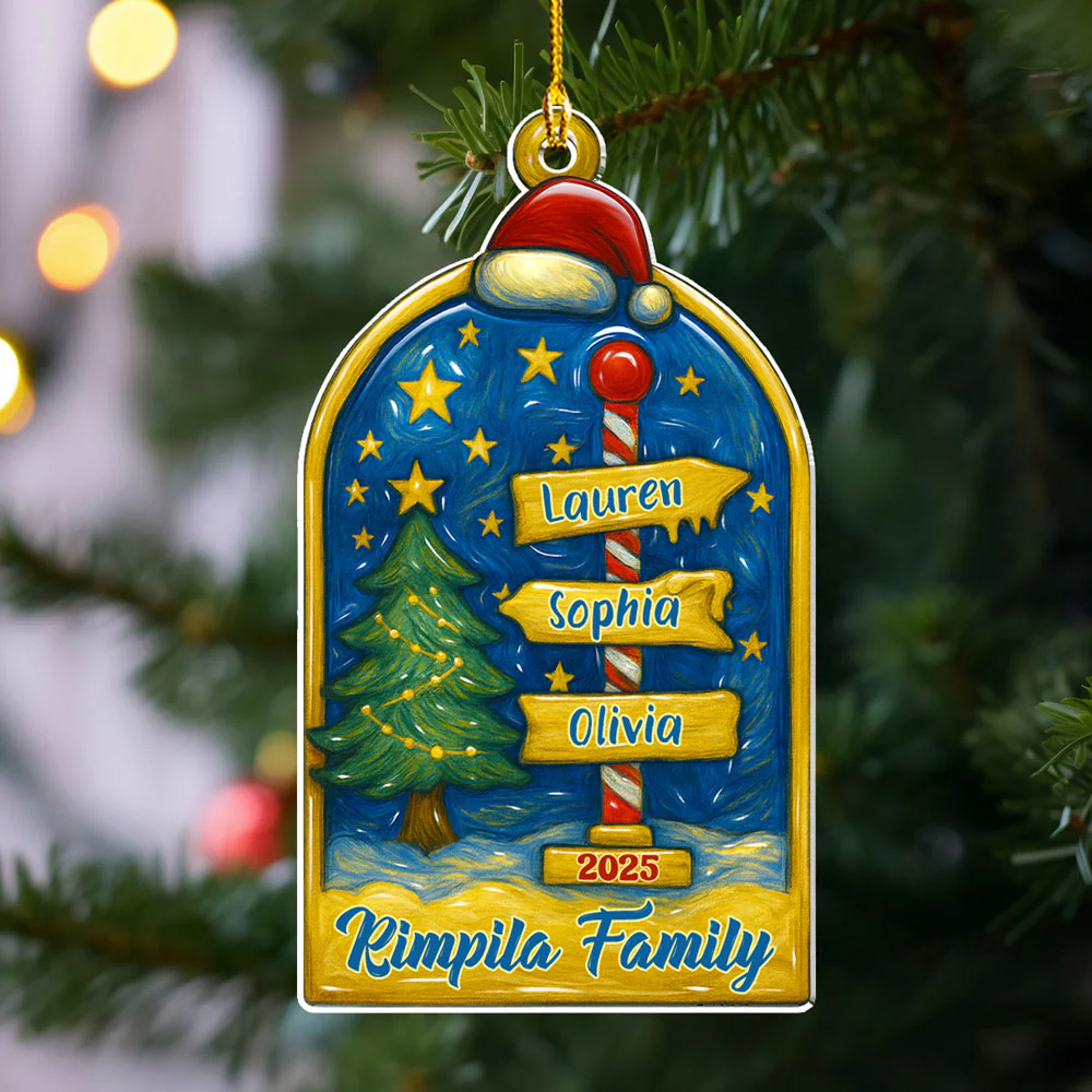 Family Brings Joy - Personalized Custom Acrylic Ornament - Image 2