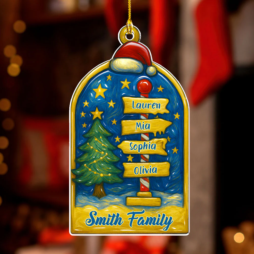 Family Brings Joy - Personalized Custom Acrylic Ornament - Image 3