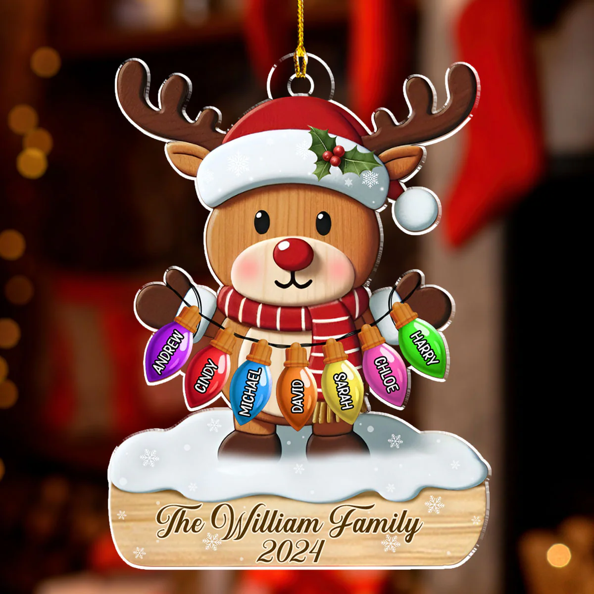 Family Bulb - Personalized Custom Acrylic Ornament - Image 3