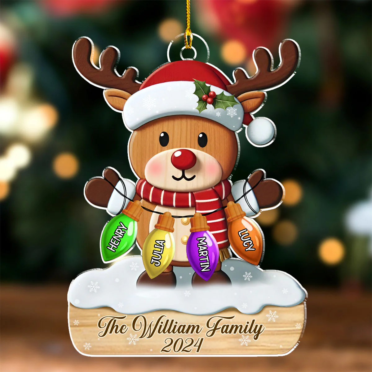Family Bulb - Personalized Custom Acrylic Ornament - Image 4