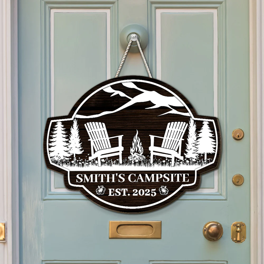 Family Campsite - Personalized Custom Wood Sign - Image 4