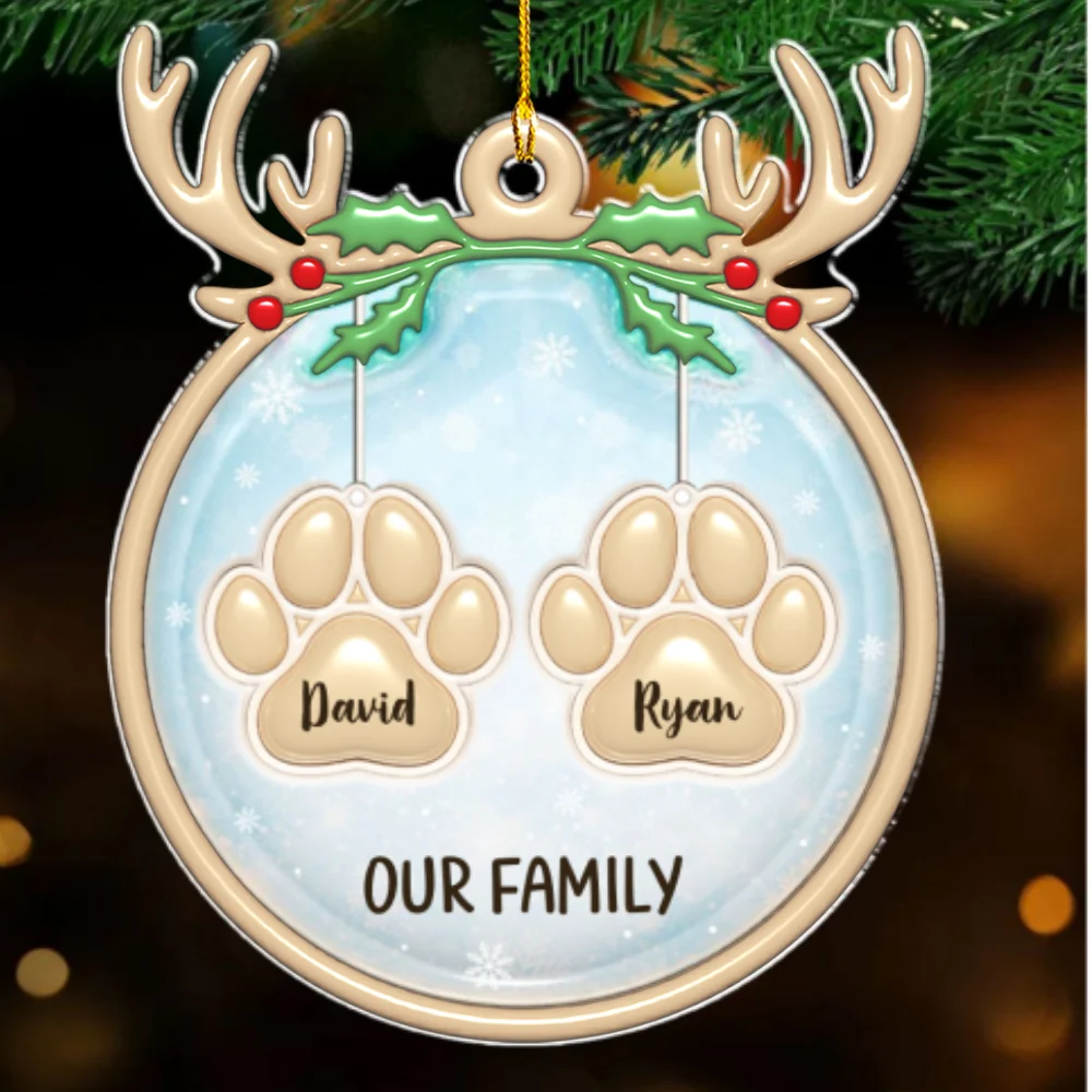 Family Charm - Personalized Custom 3D Inflated Effect Acrylic Ornament - Image 5