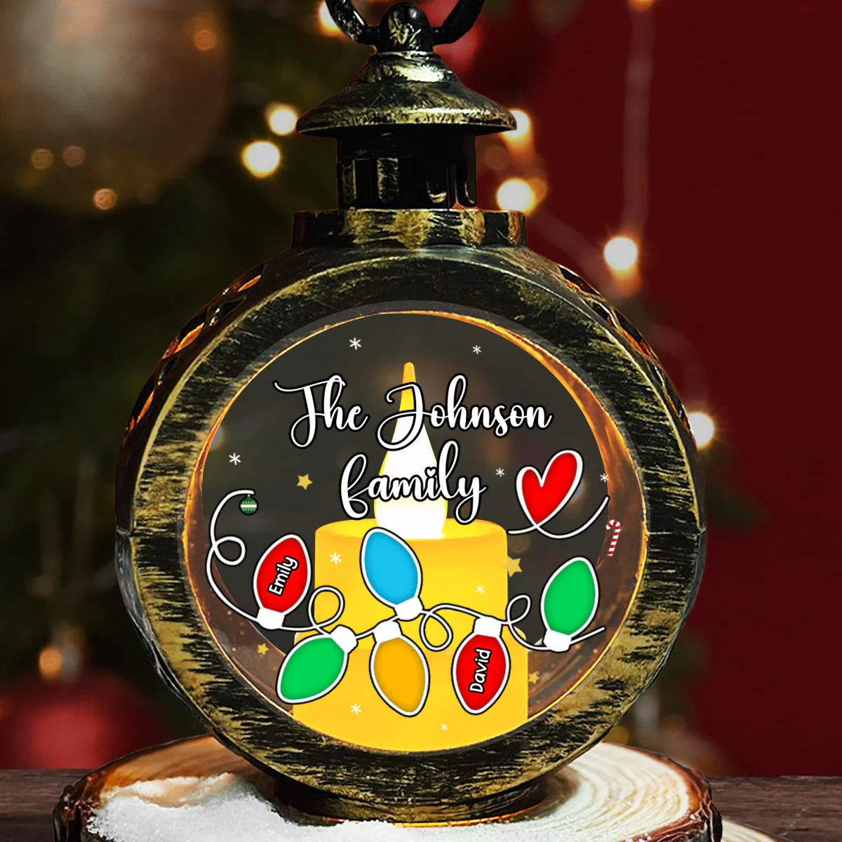 Family Christmas Light - Personalized Custom Christmas Lantern - Image 6