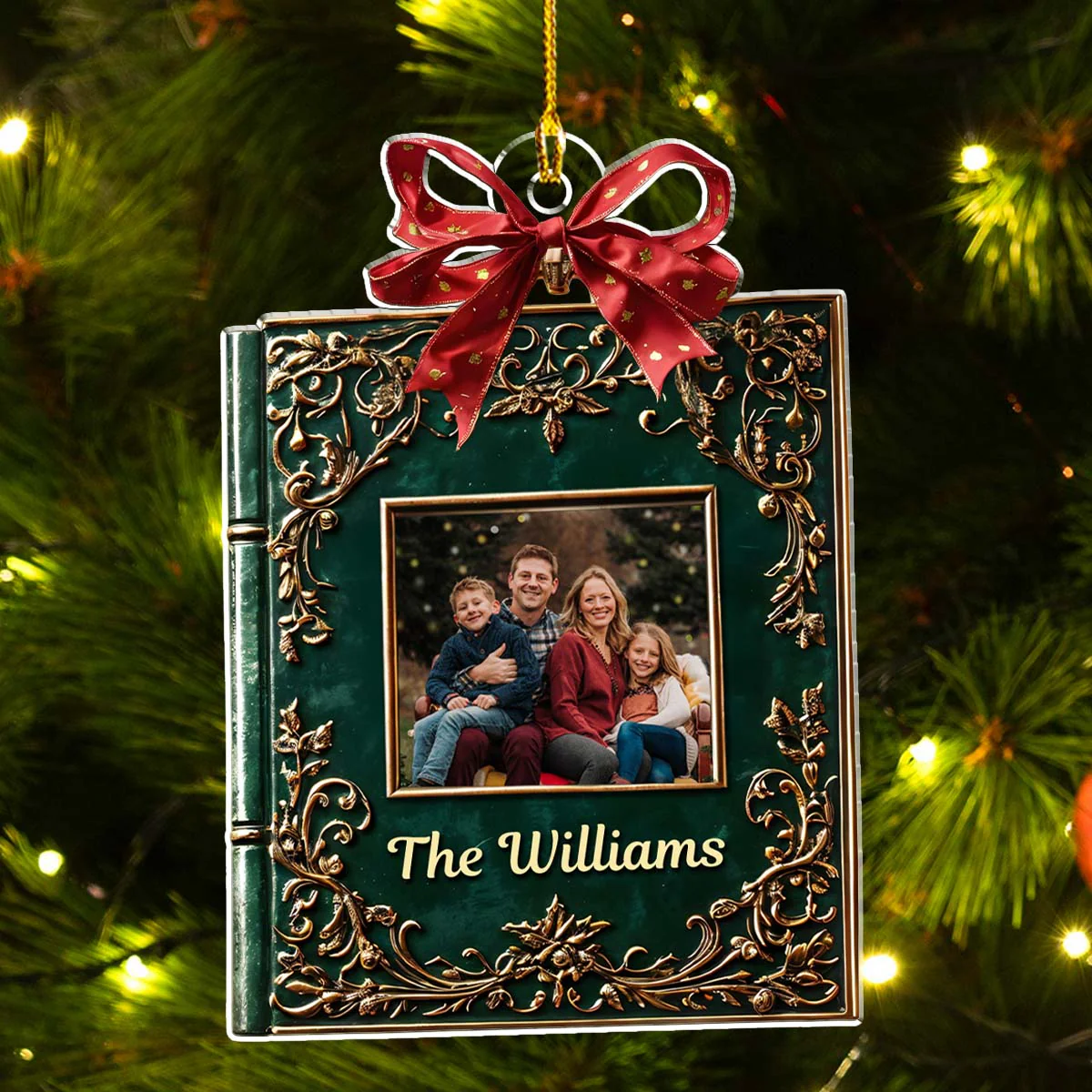 Family Christmas - Personalized Custom Acrylic Ornament - Image 2
