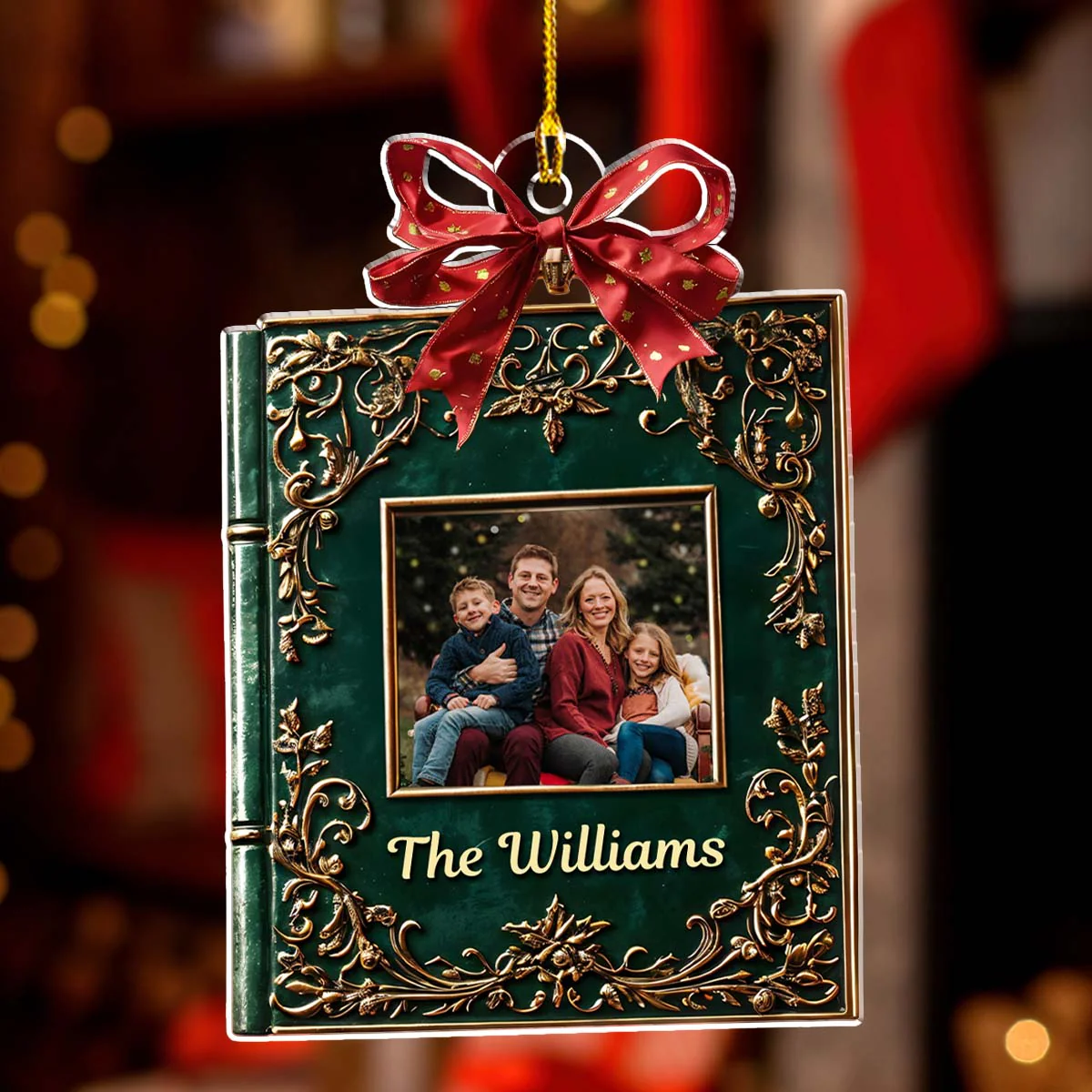 Family Christmas - Personalized Custom Acrylic Ornament - Image 3