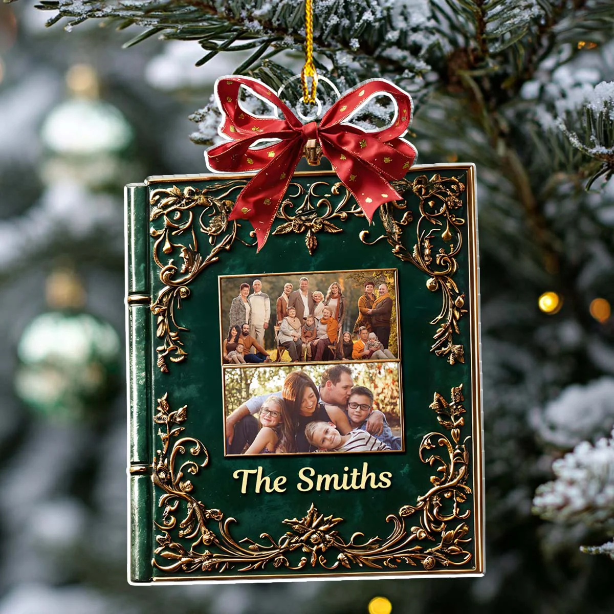 Family Christmas - Personalized Custom Acrylic Ornament - Image 4
