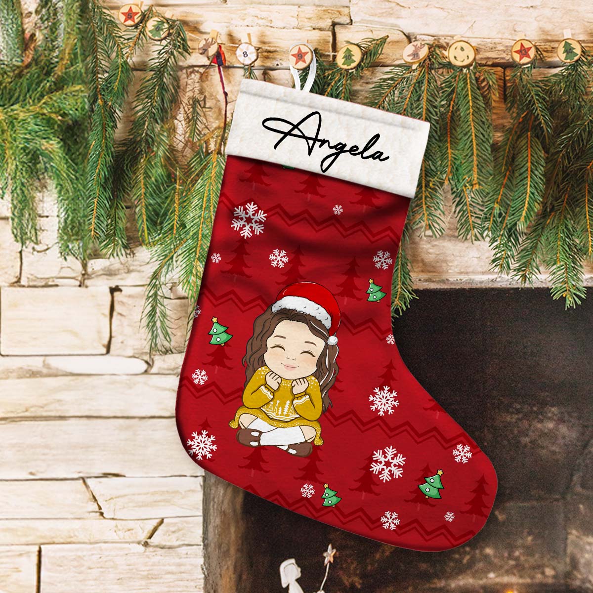 Family Christmas Stocking - Personalized Custom Christmas Stocking - Image 4