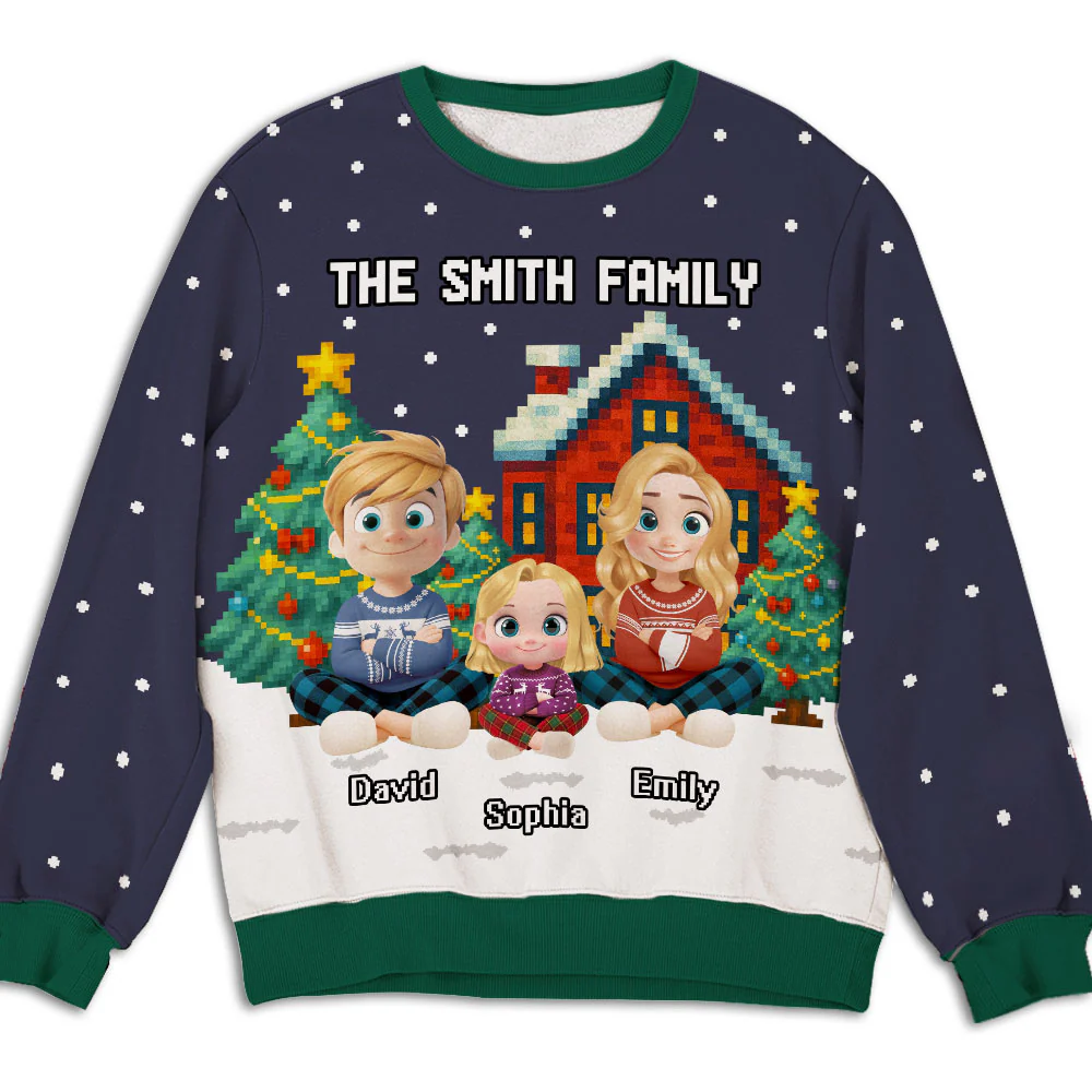 Family Christmas Together - Personalized Custom All-Over-Print Sweatshirt