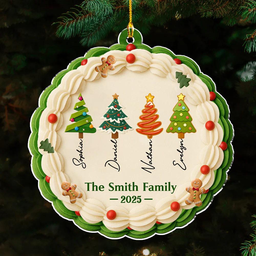 Family Cookie - Personalized Custom Acrylic Ornament - Image 5