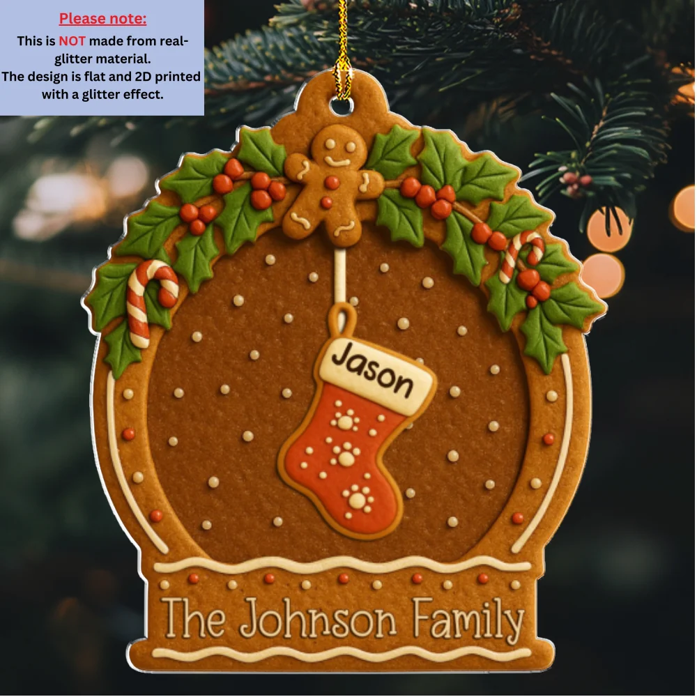 Family Cookies Christmas - Personalized Custom Acrylic Ornament - Image 6