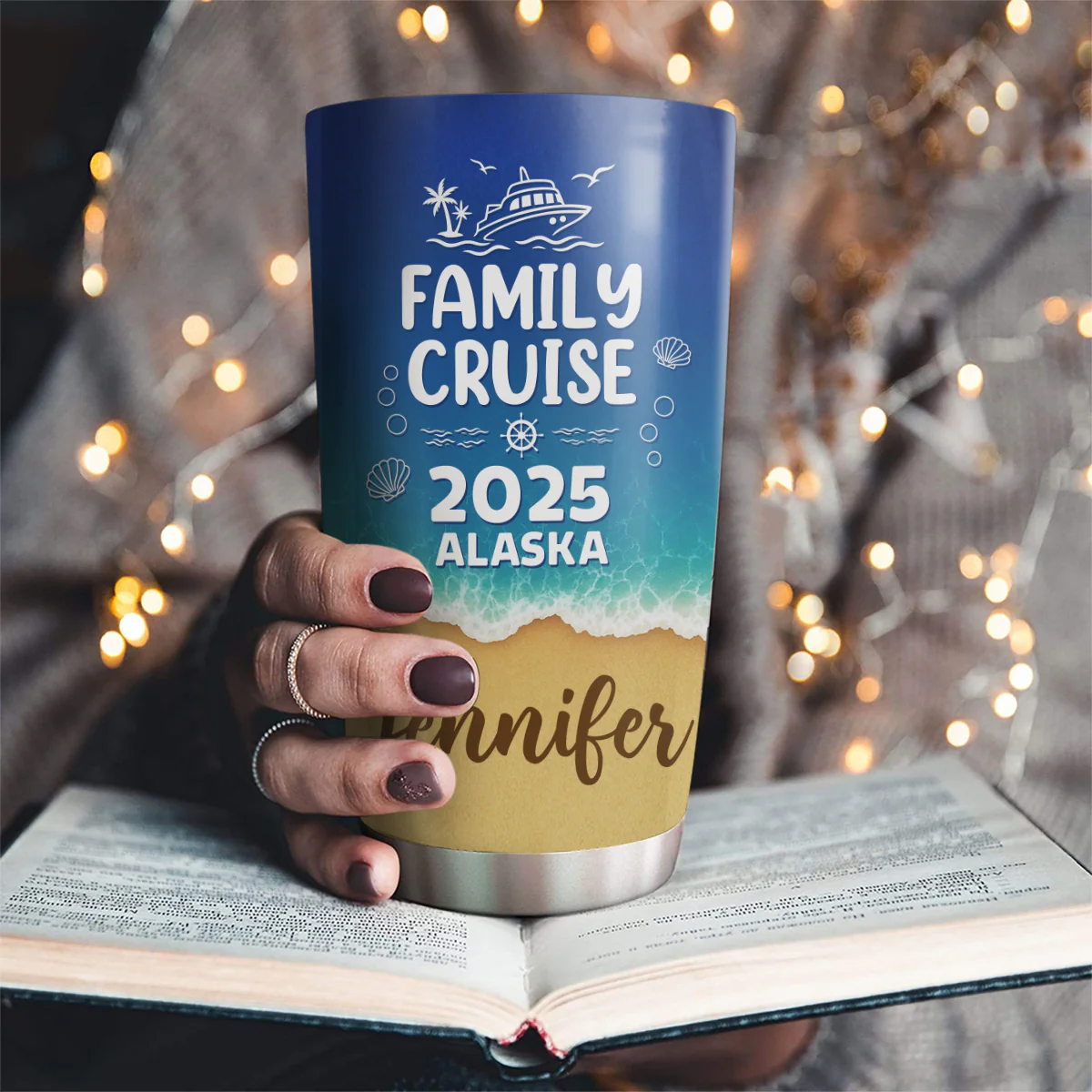 Family Cruise - Personalized Custom Tumbler - Image 3