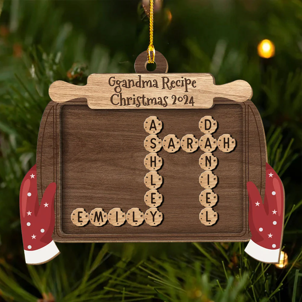 Family Favorite Cookies - Personalized Custom Wood Ornament - Image 2