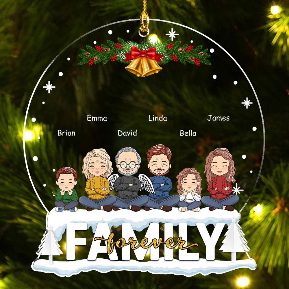Family Forever - Personalized Custom Acrylic Ornament - Image 4