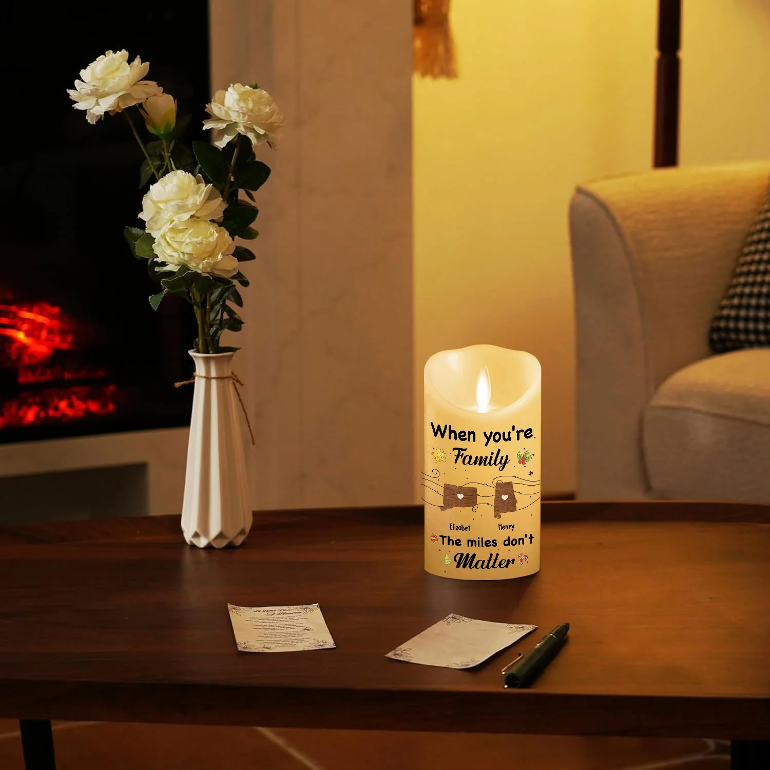 Family Forever - Personalized Custom LED Candle - Image 4