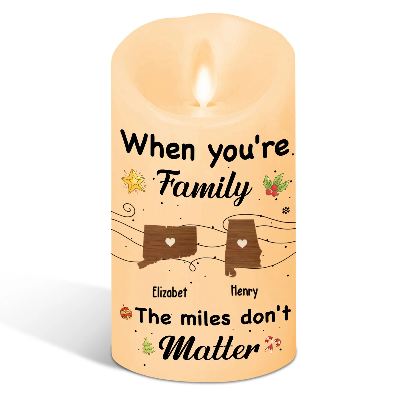 Family Forever - Personalized Custom LED Candle - Image 6