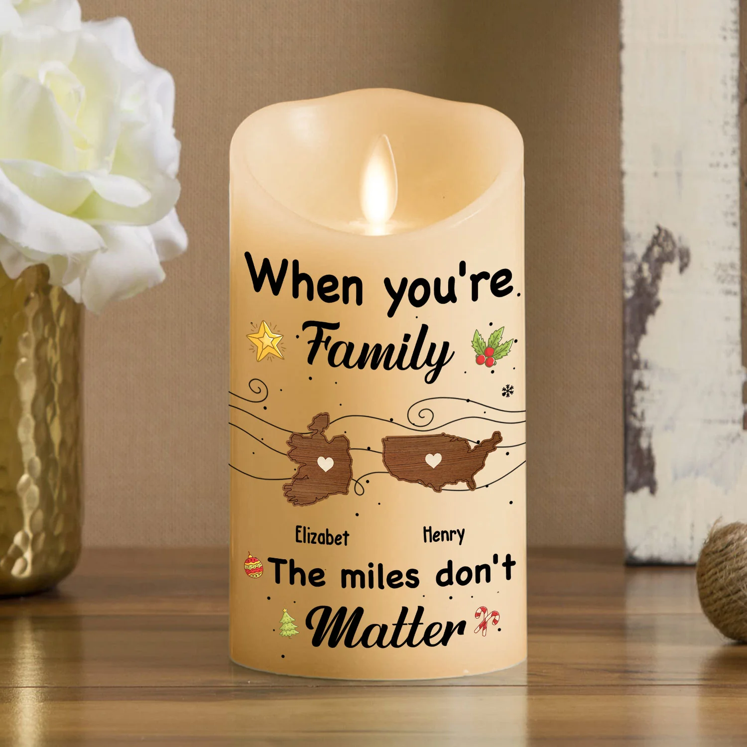 Family Forever - Personalized Custom LED Candle - Image 10